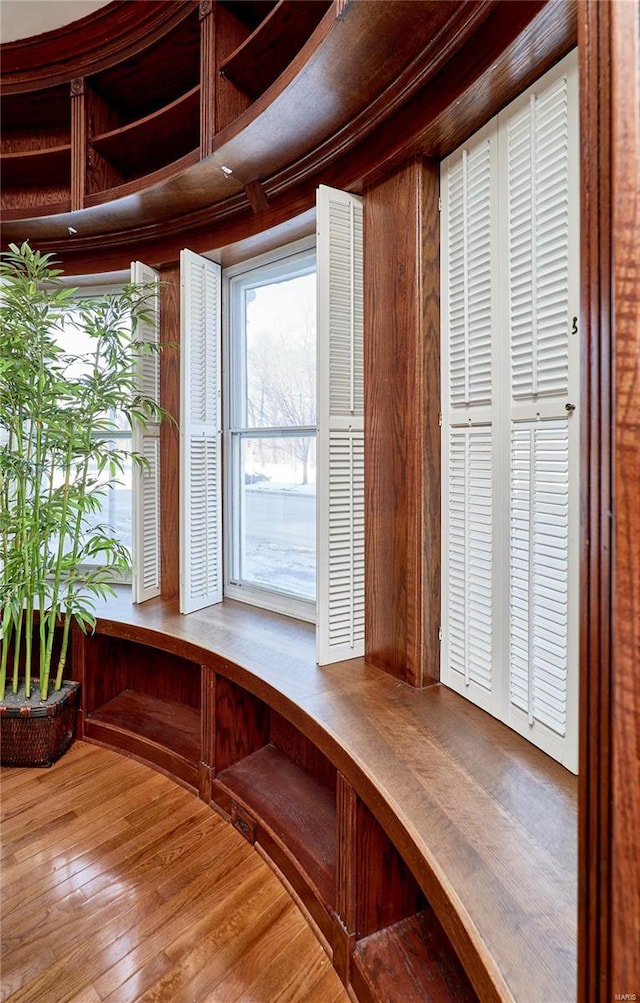 mudroom featuring wood finished floors