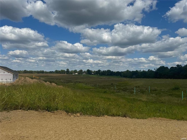 view of landscape featuring a rural view