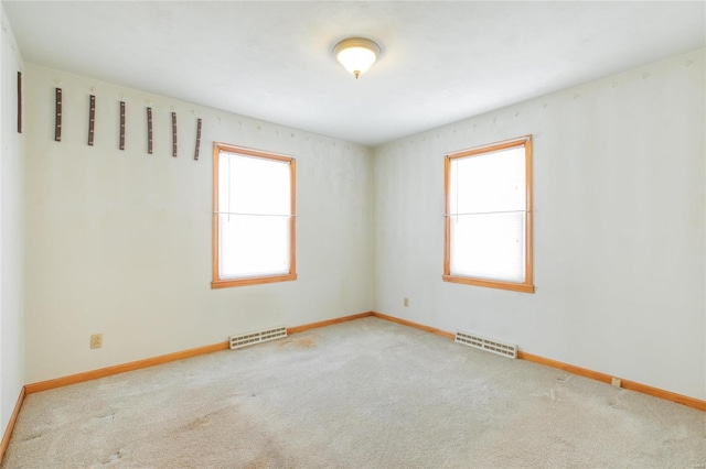 carpeted empty room with a wealth of natural light