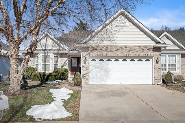 view of front of home featuring a garage