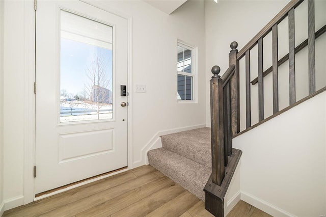 entryway featuring light wood-type flooring