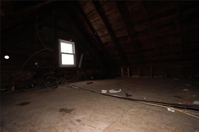 view of attic