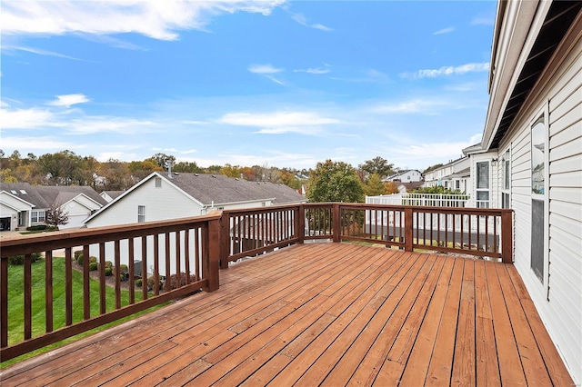 deck with a lawn