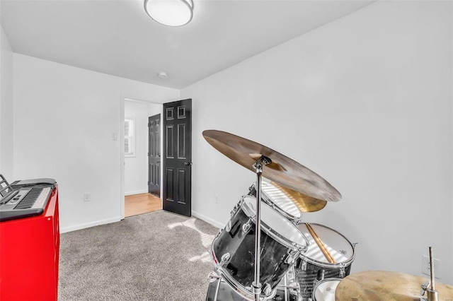 interior space featuring carpet floors