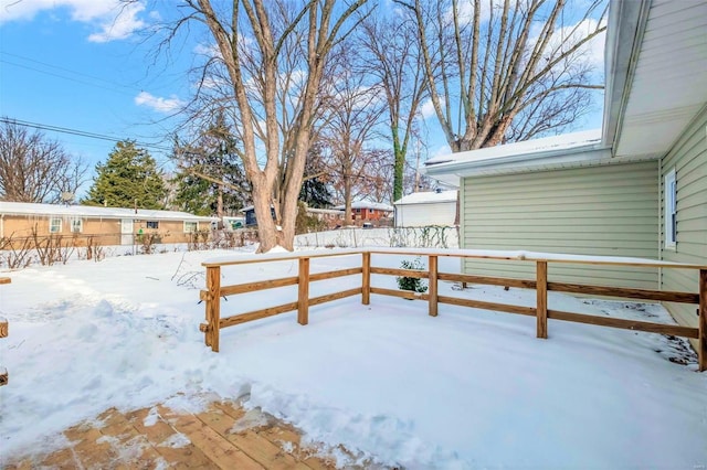 view of snowy yard