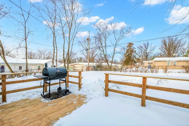 view of snowy yard