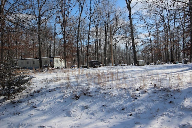 view of snowy yard