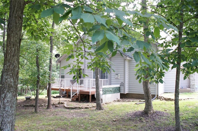 exterior space with a wooden deck