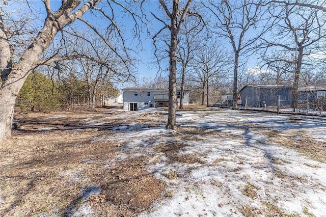 view of snowy yard