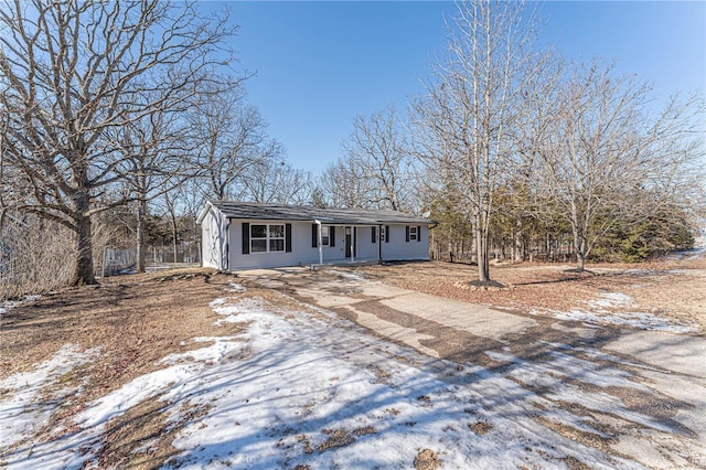 view of ranch-style house