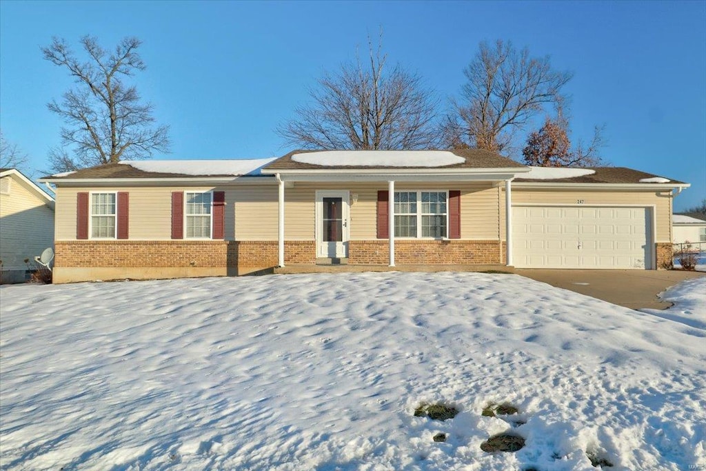 ranch-style house with a garage