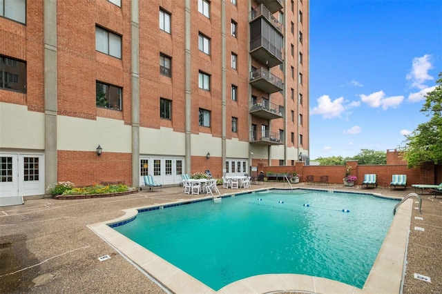 view of pool with a patio area