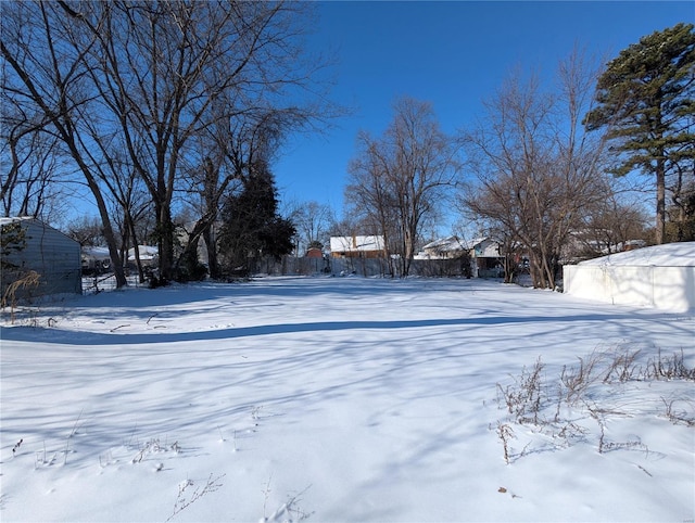 view of snowy yard