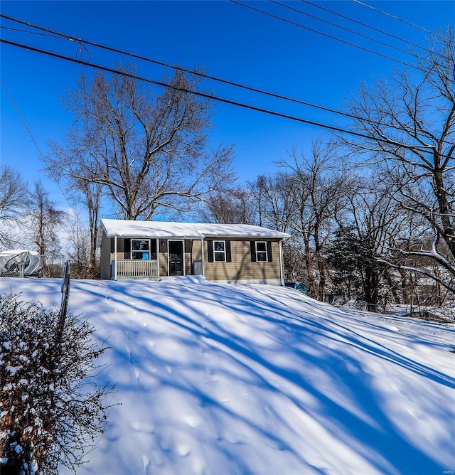 view of front of home featuring a porch