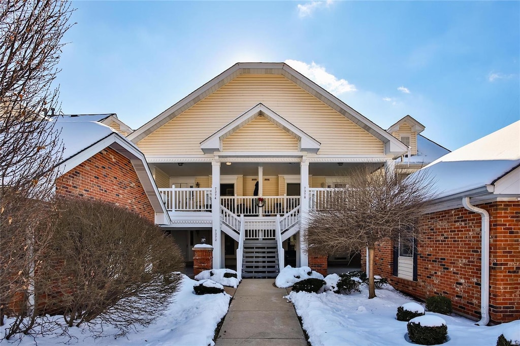 view of front of home with a porch