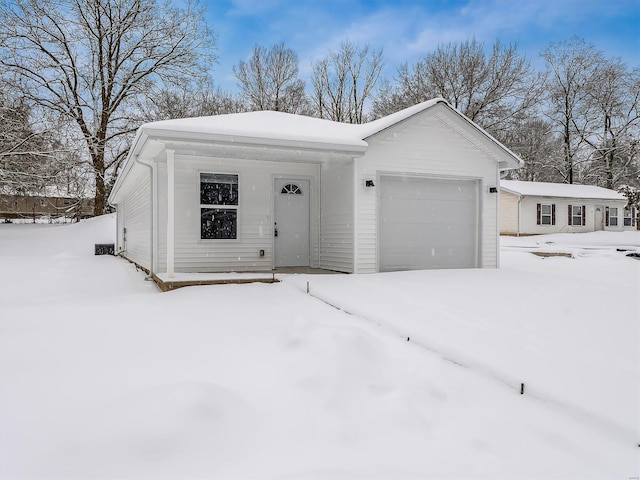 view of front facade with a garage