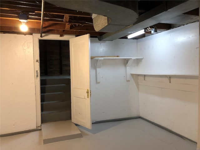 view of basement