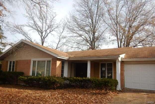 exterior space with a garage