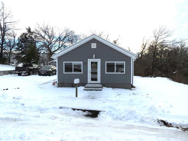 view of bungalow-style home