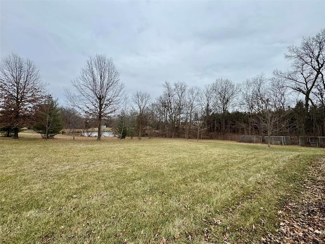 view of yard with a rural view