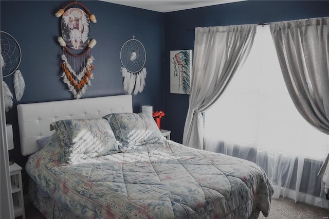 bedroom with carpet floors