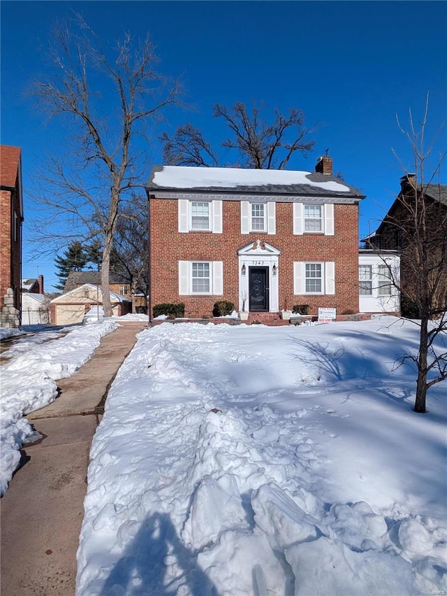 view of colonial home