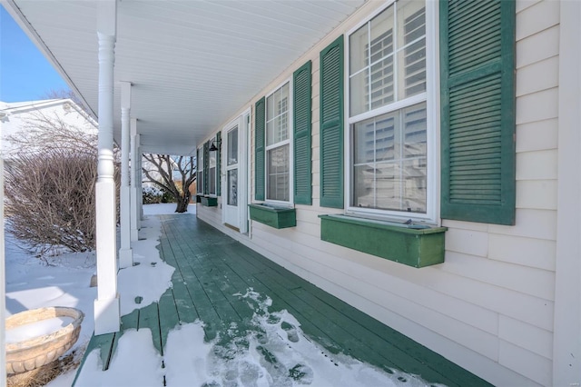 exterior space featuring covered porch