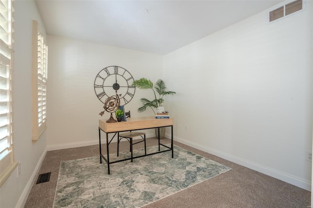 view of carpeted office