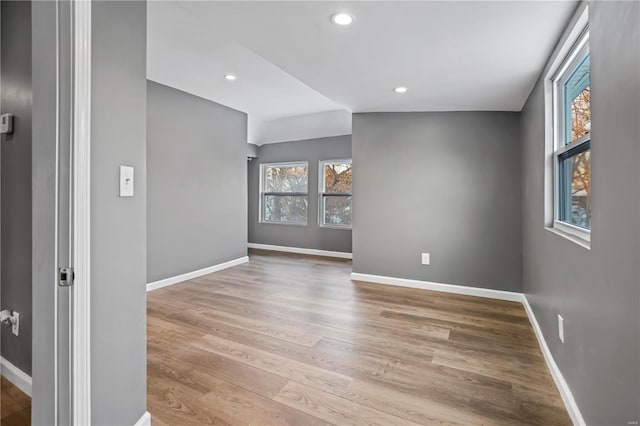 empty room featuring light hardwood / wood-style floors