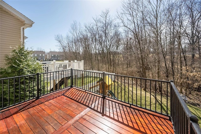 view of wooden terrace