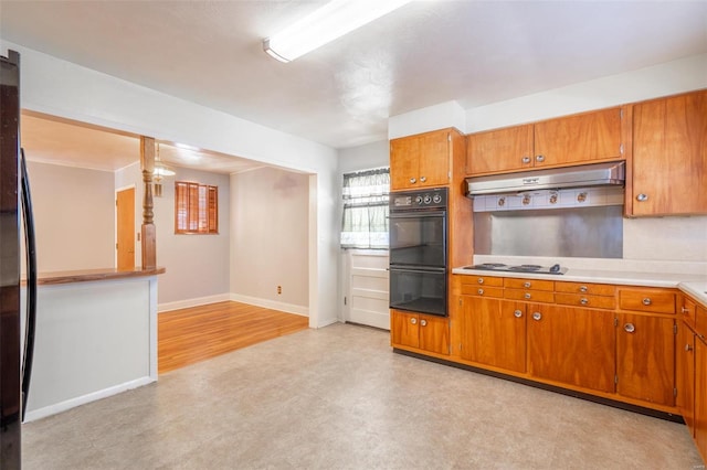 kitchen featuring black appliances