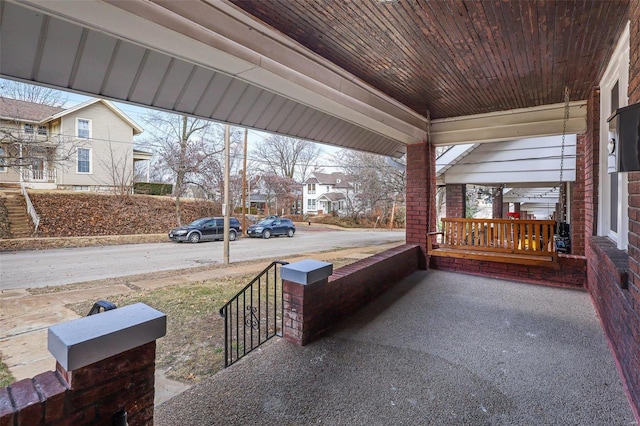 view of patio / terrace featuring covered porch