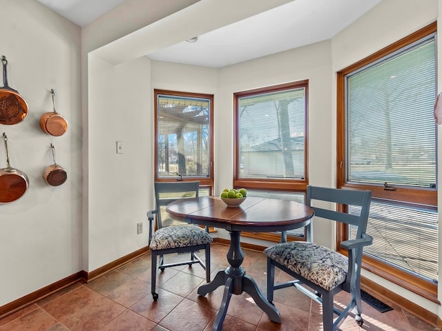 view of tiled dining area