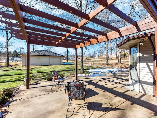 view of patio / terrace with a pergola