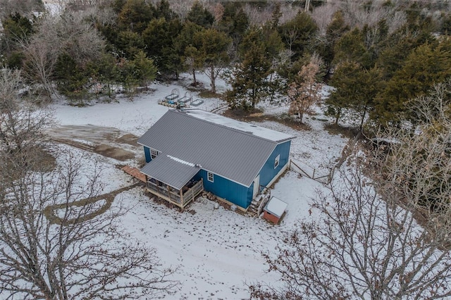 view of snowy aerial view