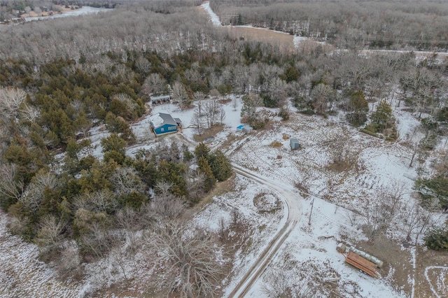 view of snowy aerial view