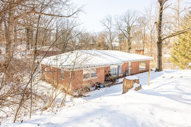 view of snowy yard