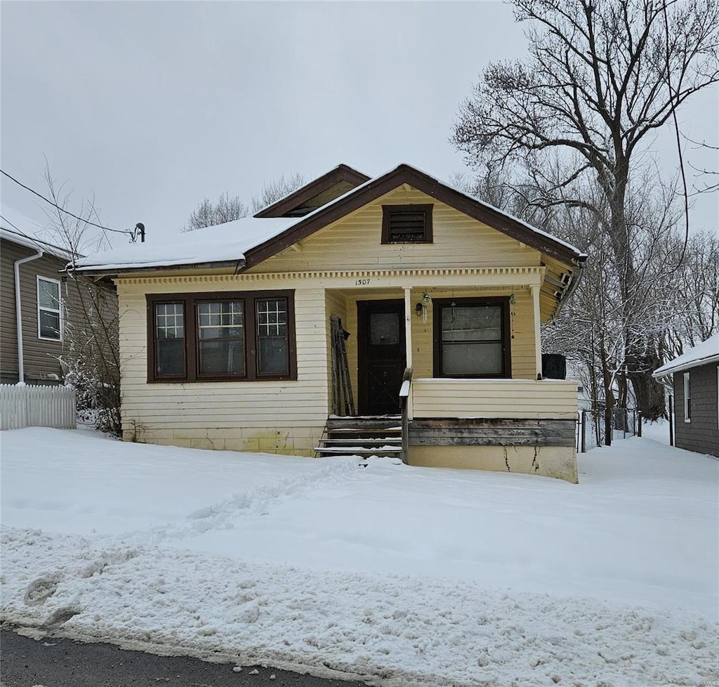 view of bungalow