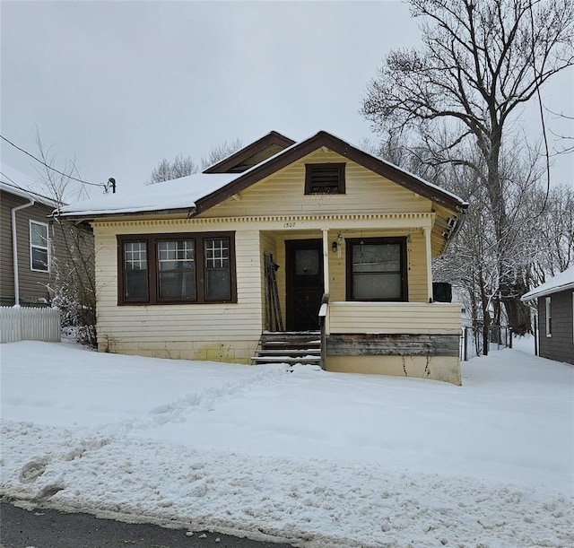 view of bungalow