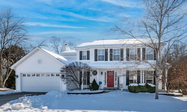 view of front of house featuring a garage