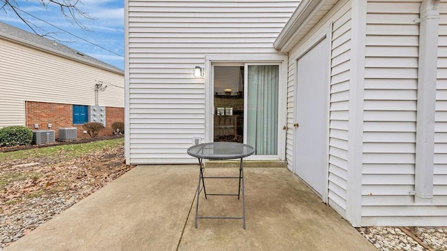 view of patio / terrace featuring central AC unit