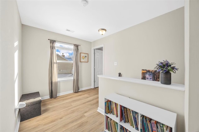 interior space featuring light hardwood / wood-style floors