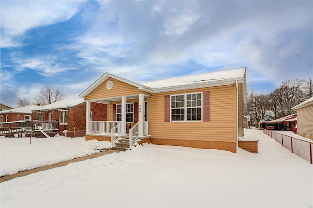 manufactured / mobile home with covered porch