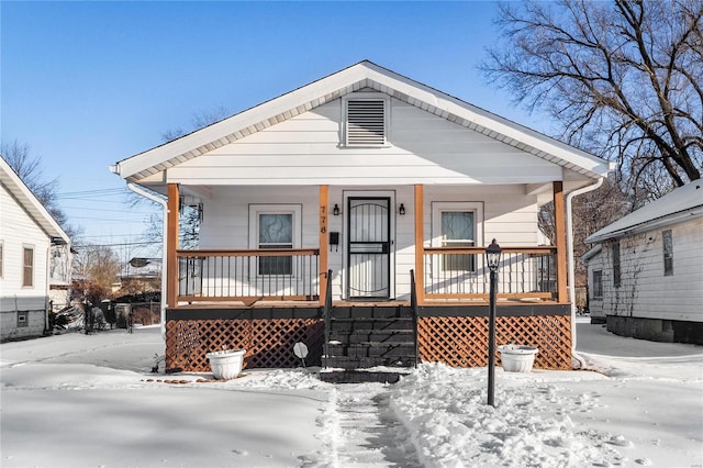 bungalow-style house with a porch