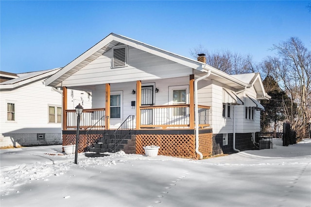 view of front of home featuring a porch