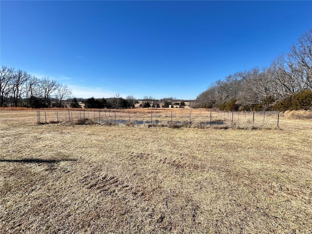 view of yard with a rural view