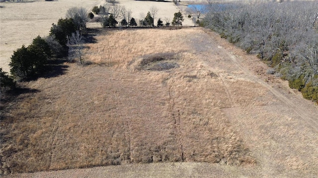 drone / aerial view with a rural view