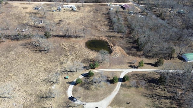 aerial view with a rural view