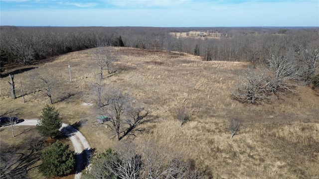 aerial view with a rural view