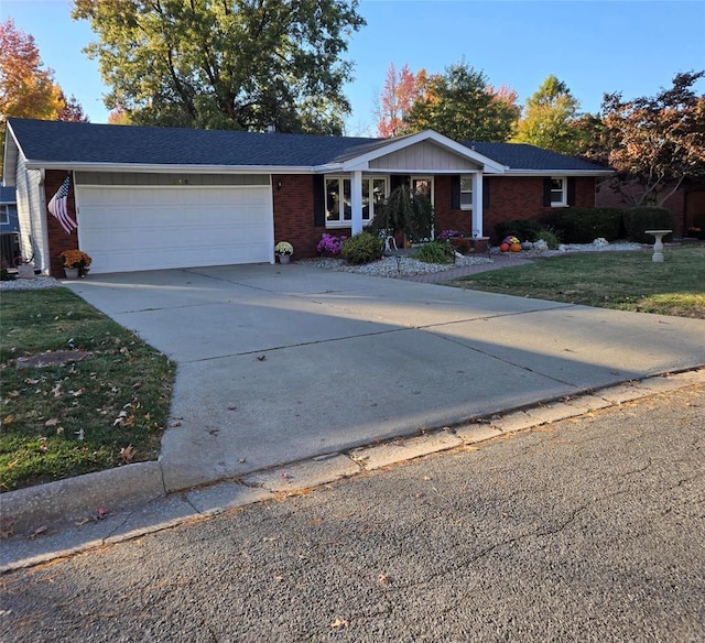 single story home featuring a garage